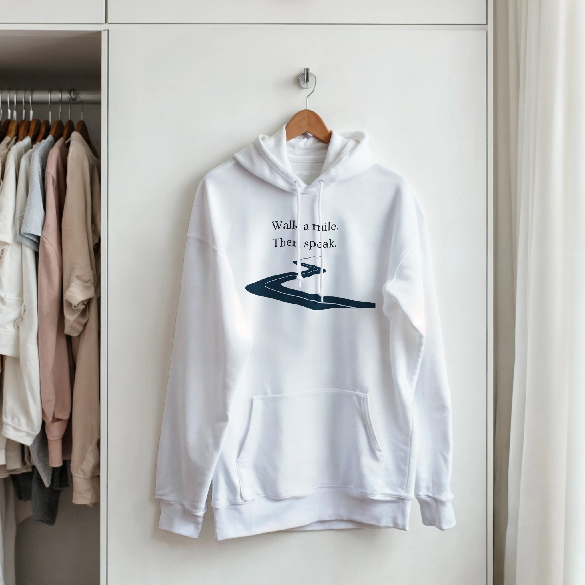 Walk a Mile. Then Speak. Hoodie (Unisex Fit) – Lead The Change Shop